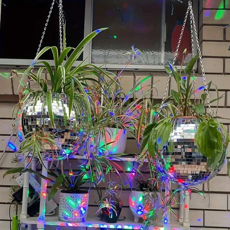 Self-Watering Planter - Jardinière à boules de miroir Disco